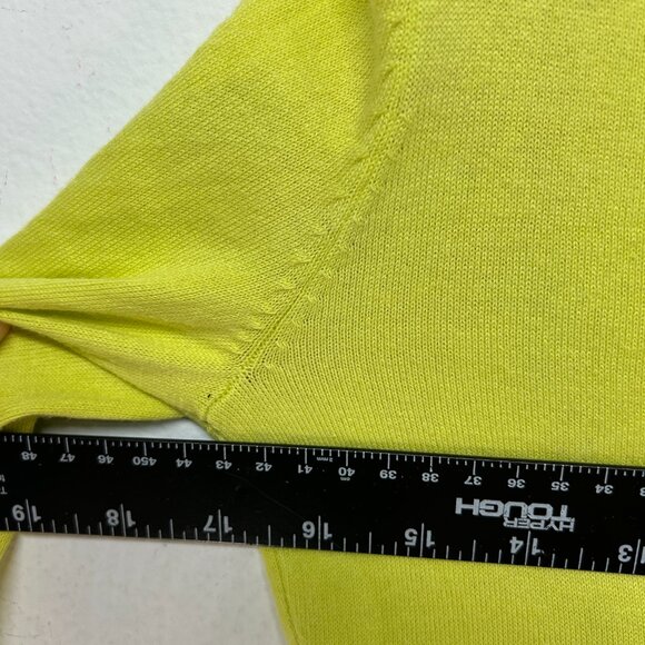 Michael Simon VTG Womens yellow green Sequin Beach Island Huts Cardigan medium - Picture 12 of 16